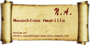 Neuschloss Amarilla névjegykártya